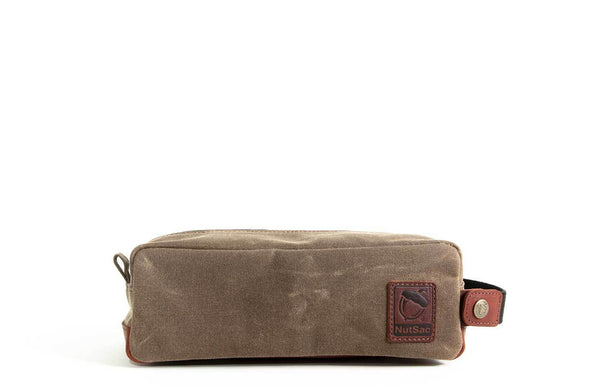 doppsk waterproof & leak-proof travel toiletry bag brown Bison Leather Dopp - Shaving or Bag Get Organized Skog Kust DoppSak Waterproof